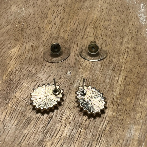 Yellow Tear Drop Rhinestone Post Earrings - Picture 10 of 11